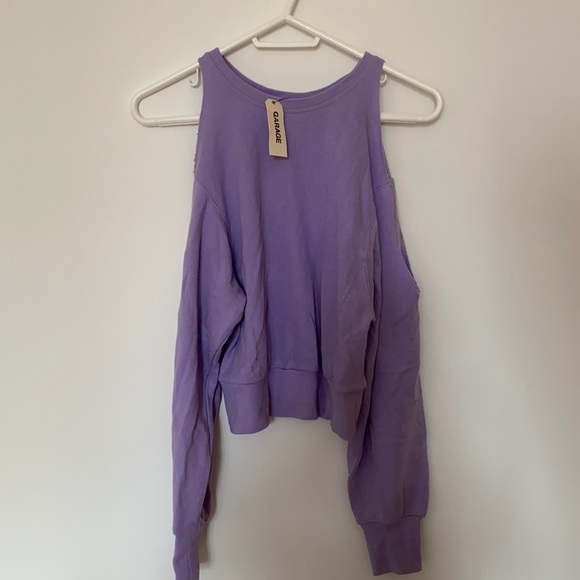 Garage Sweaters - GARAGE NWT Purple open shoulder sweater